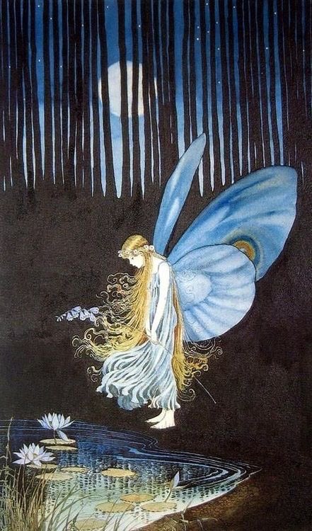 水彩画の妖精の絵画、水彩画、妖精のプリント、妖精の絵画、妖精