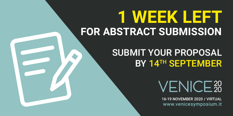 VeniceSymposium's tweet photo. 𝗢𝗻𝗹𝘆 𝟭 𝘄𝗲𝗲𝗸 𝗹𝗲𝗳𝘁 for #VENICE2020 abstract submission! ⏳

Give your research the chance to reach a selected audience of scientists and specialists in #energy from #biomass and #waste. Submit your abstract by Sept. 14 >> https://t.co/xgKcJKxNvW https://t.co/yvgsi5lI9U