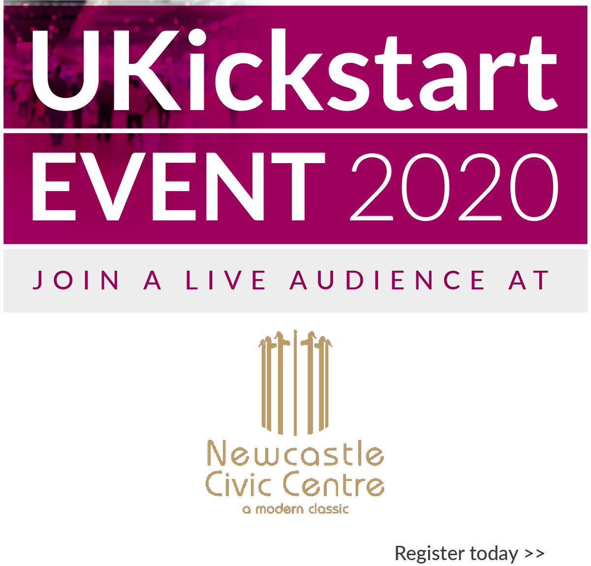 @civiccentrebanq1 will be getting ready to host a LIVE audience for the UKickstart Event tomorrow. Join the event in-person at this venue or one of the many hubs across the UK. Register today. bit.ly/343pMfu

#getbritainmeeting #wemakeevents #ukickstart