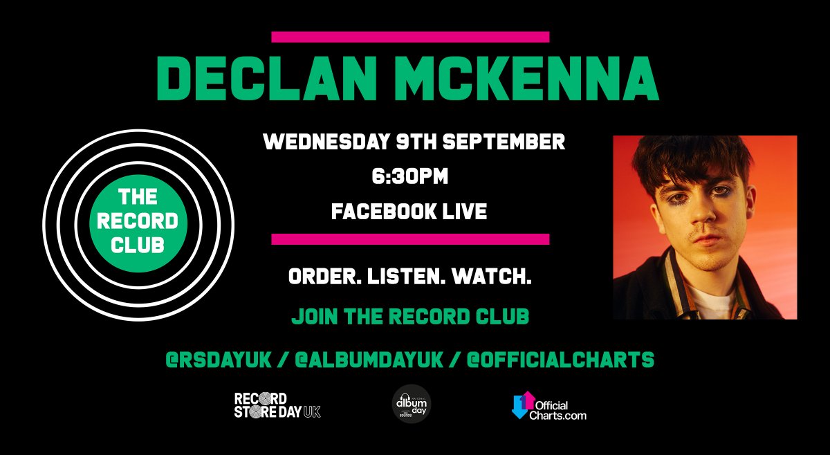 RSDUK's tweet photo. That's right, @DeclanMcKenna will be joining the next episode of The Record Club with @jjiszatt on Wednesday 9th! ๐ Listen his new album, bring along your questions and you could be in with a chance of winning ยฃ100 worth of @RecordTokens. Sign up here: https://t.co/aJsziPboue https://t.co/RoeLGP5lMT