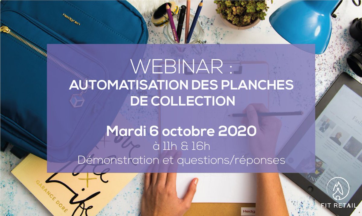 FitRetail's tweet photo. 📣 Créer des planches de #collection en qques clics, obtenir une mise en page flexible ? C'est possible !
📆📌 Nos experts vous proposent 2 sessions de #démo de la solution #FitEditionBook le 6 octobre prochain à 11h et 16h.
Inscriptions ⏩ carmel.mcdonald@fit-retail.com https://t.co/RAfjqdhB91