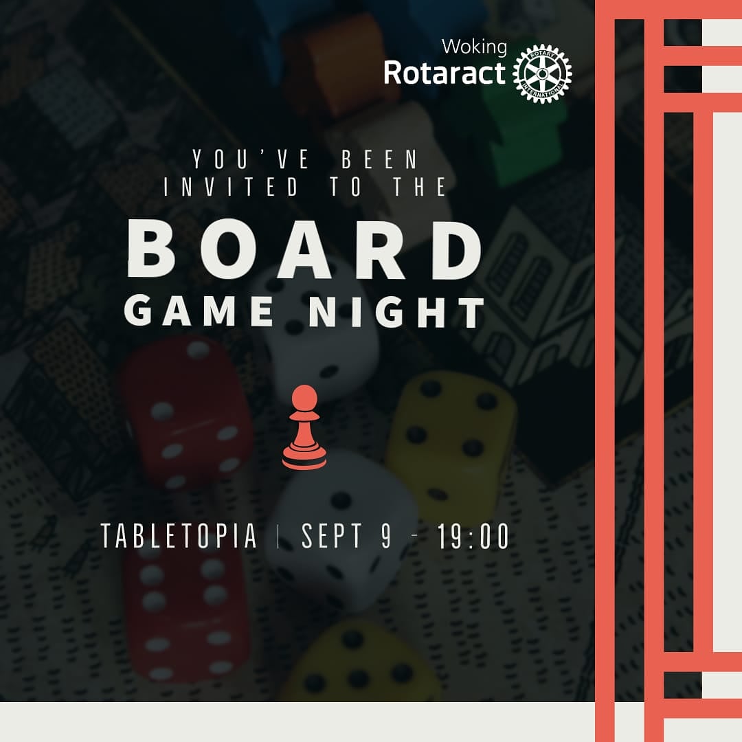 wokingrotaract's tweet photo. Board game night on Wednesday this week and you only need an internet connection to join in! Sign up on the calendar (https://t.co/RYzjkH9hjN). 🎲🎮🎲🎮
#boardgames #nightgames #youngpeople #wokingrotaract https://t.co/9TqhN2lqpP