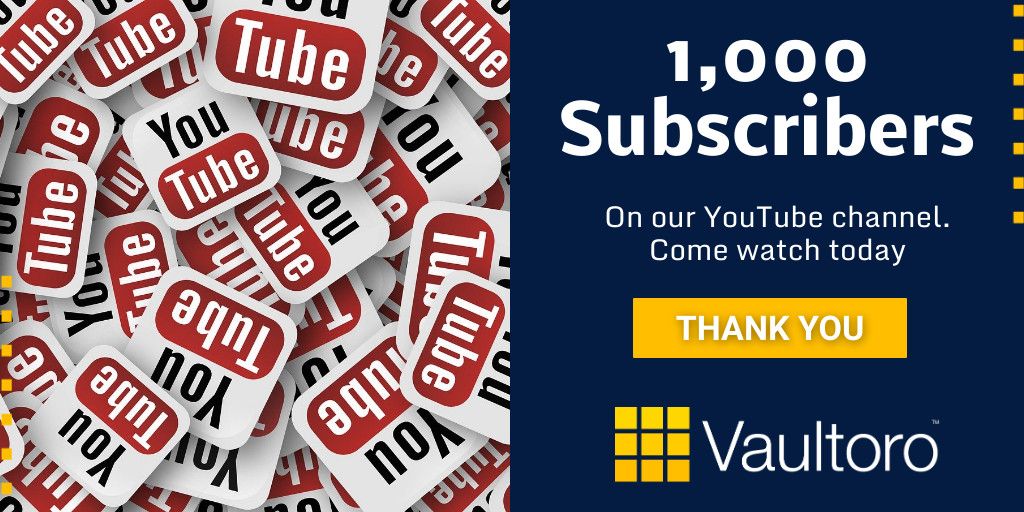 Bar9com's tweet image. Congratulations to @Vaultoro for reaching 1,000 subscribers on their YouTube channel. If you haven't visited yet, go and watch today #Vaultoro buff.ly/326Ro1Q