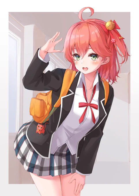 にゃ…じゃなくて、やっはろーって言いそうなやーつ(●'ω`●)
 #miko_Art 