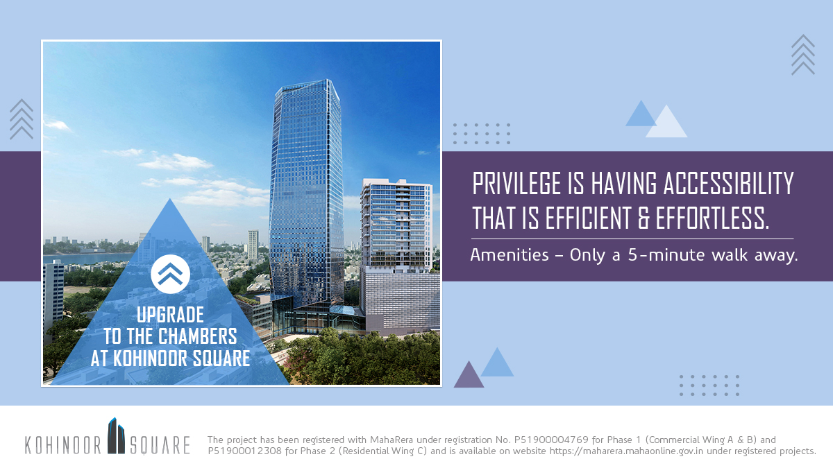 kohinoor_square's tweet photo. The ergonomic design base of Kohinoor Square offers its dwellers the ease of access to all the #amenities on offer. So, you are just a 5-minute walk away from whatever you need.
#UpgradeToTheChambers #RealEstate #CommercialOfficesinDadar #CommercialPropertyInMumbai https://t.co/7P53aV16LO