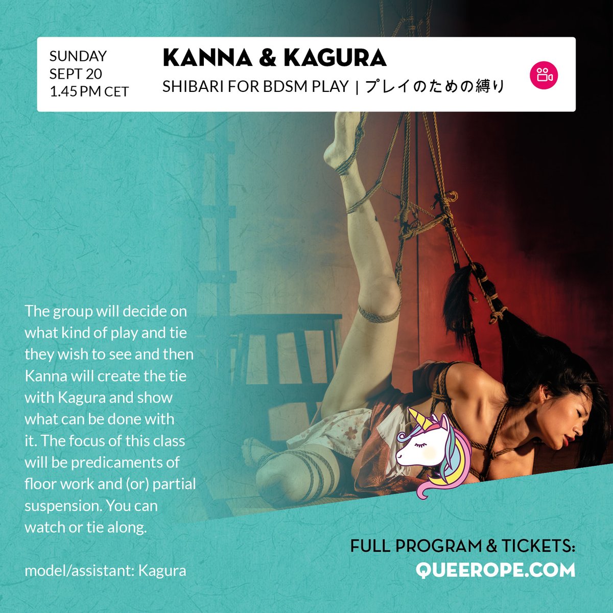 KaradaHouse_'s tweet photo. Sunday is the last day for Queerope ! Here is what's happening
Queerope, 16th-20th of September, Online
https://t.co/JBXZPriJaT
#shibari #queerope #queerope2020 #queeropeonline #queerclass #queerevent #karadahouse #karadahouseonline #onlineeducation #onlineclass https://t.co/bN7XXcVTAu