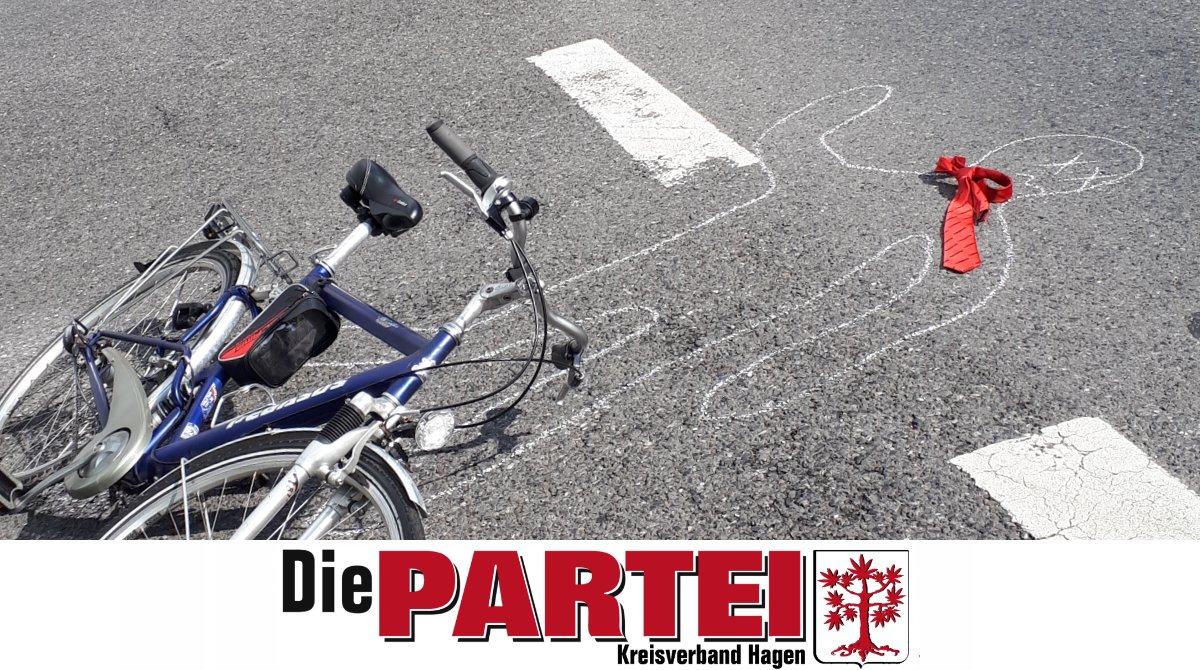 DiePARTEI_Hagen's tweet photo. KEINE RADWEGE TÖTEN.
#Verkehrswende #CriticalMass https://t.co/AvCGIgCHjV