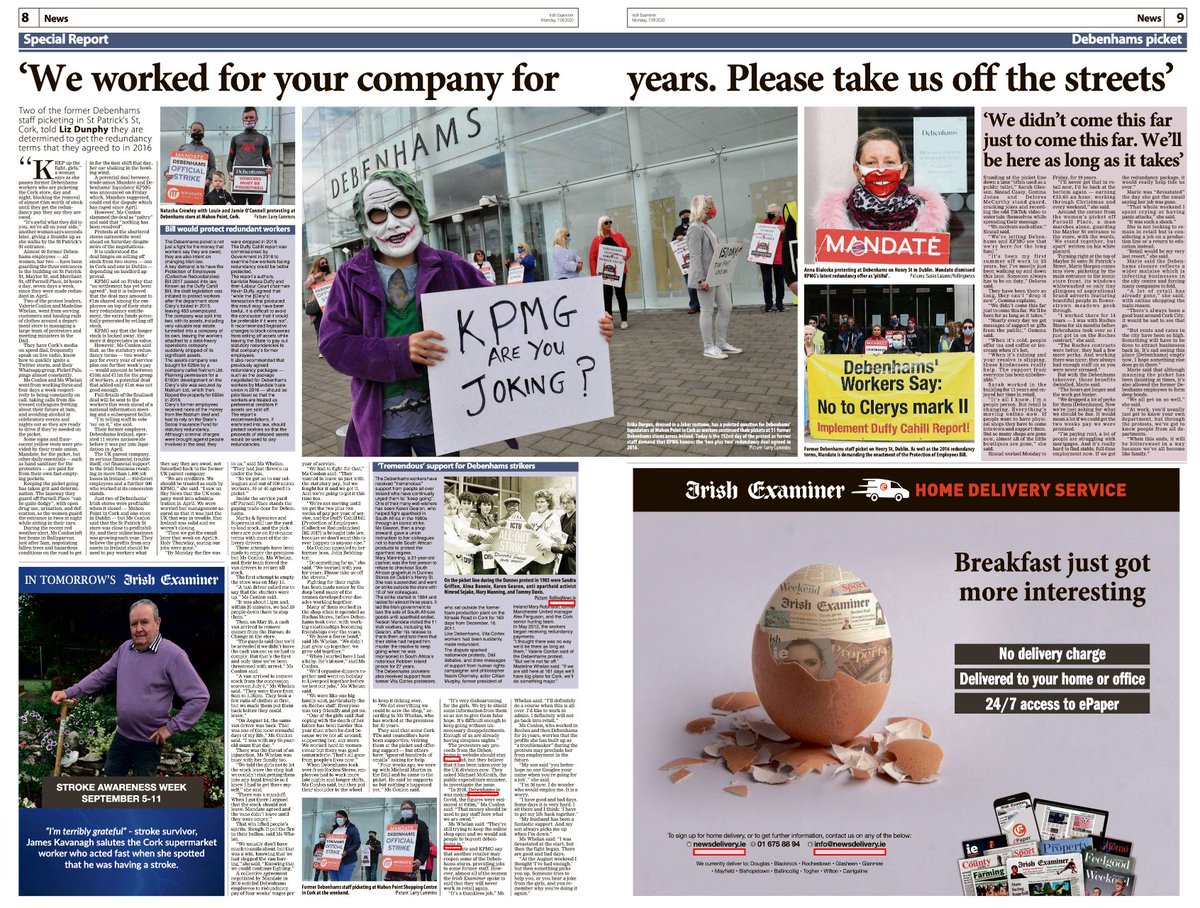 Liz Dunphy (@lizdunphy1) on Twitter photo Special report on the Debenhams protests and the women leading them in today's <a href="/irishexaminer/">Irish Examiner</a>
<a href="/DebenhamsStaff/">THE DEBENHAMS WORKERS</a> #Debenhams #DuffyCahill #Cork #buyapaper
irishexaminer.com/news/spotlight… Special report on the Debenhams protests and the women leading them in today's <a href="/irishexaminer/">Irish Examiner</a>
<a href="/DebenhamsStaff/">THE DEBENHAMS WORKERS</a> #Debenhams #DuffyCahill #Cork #buyapaper
irishexaminer.com/news/spotlight…
