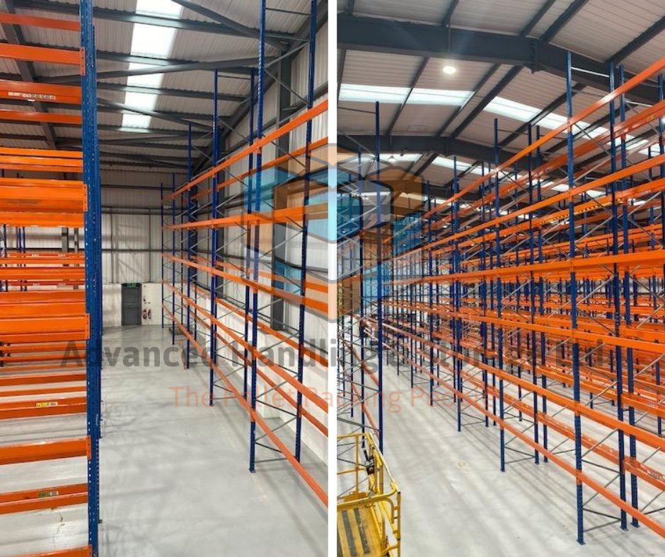 Advancedh's tweet image. Another recently completed second hand racking job. All supplied, delivered &amp;amp; installed by us. This is our second hand PSS racking and has absolutely transformed the space!
Great work team!
#TeamAdvanced #SecondHand #PSS