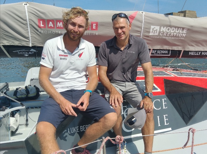 Luke Berry et Thierry Chabagny, à bord de Lamotte Module Création, seront au départ de la Normandy Channel Race dimanche prochain : LE grand rendez-vous des Class40 ! - mailchi.mp/0512c2cefcec/u…