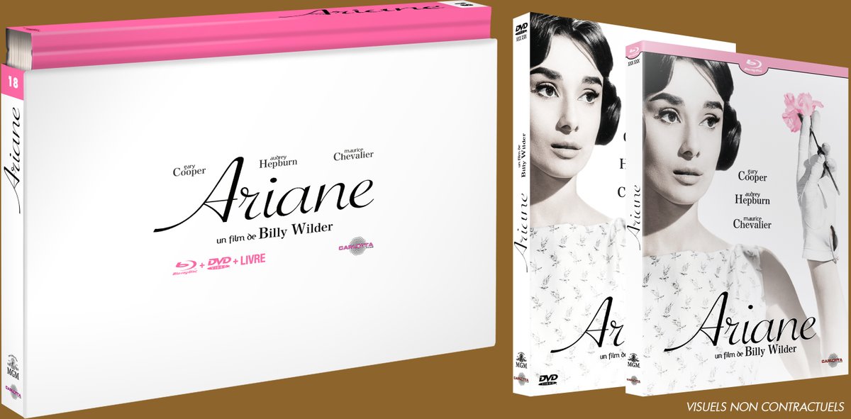CarlottaFilms's tweet photo. Après le #CoffretUltraCollector #CRASH (dispo le 12/10), le n°18 de la collection sera consacré au grand classique de #BillyWilder, #ARIANE ! Sortie le 18/11 et en précommande dès maintenant sur https://t.co/m4FKoPPSg0 avec 10% de remise ou -25% dans les packs préco de novembre. https://t.co/my2syLfs3u