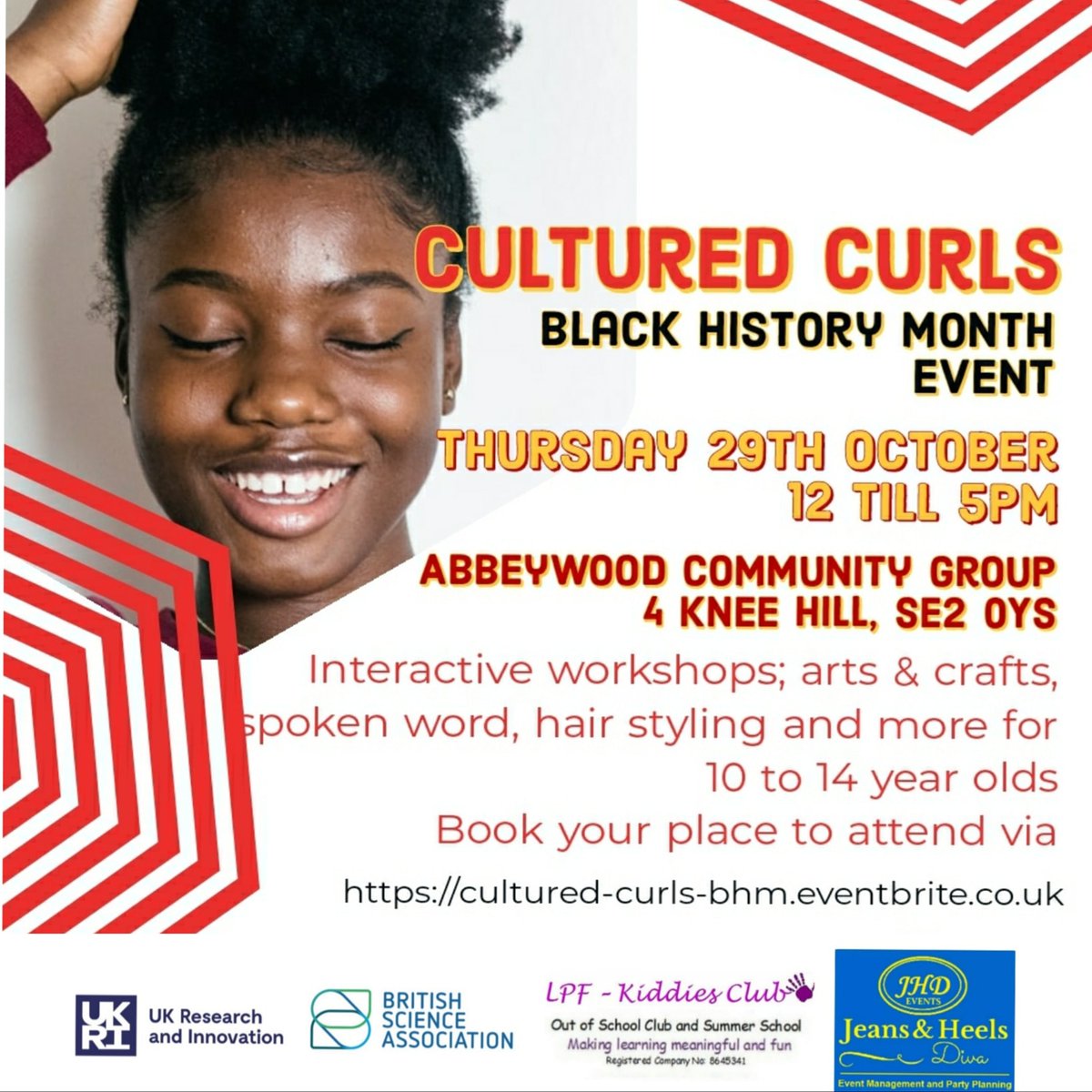 We're super excited to announce that our #BHM event celebrating the history of Afro hair will be taking place on 

Thurs 29th Oct 
at <a href="/awcgthefirst/">Abbey Wood Community Group</a> 

Booking via cultured-curls-bhm.eventbrite.co.uk

<a href="/BritSciAssoc/">British Science Association</a> <a href="/UKRI_News/">UK Research and Innovation</a> @bexleycu <a href="/GreenwichHour/">(((Greenwich Hour)))</a> <a href="/BSACommunities/">BSA Communities</a> <a href="/AMCo1/">Res ipsa loquitur....AMC01</a>
#blackhistorymonth