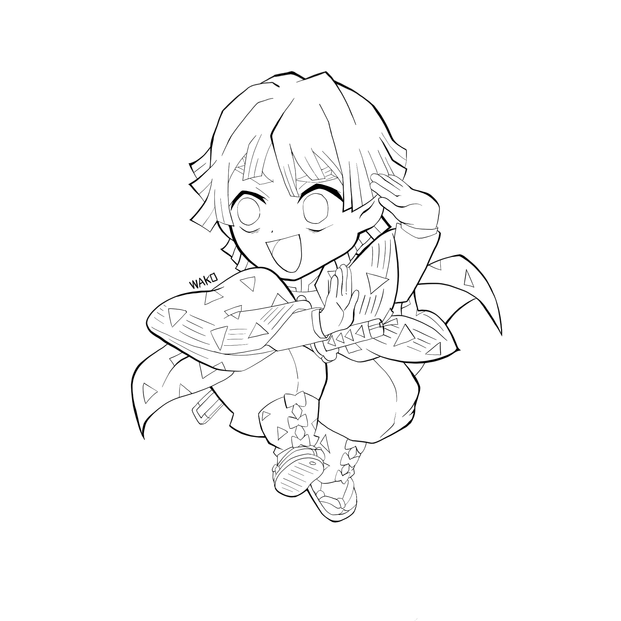 Wako ワコミックスch ガジェット系ブロガー 鬼滅の刃の蕨姫花魁 堕姫 だき を描いてみました アニメ2期が楽しみですねぇ 線画はお子様の塗り絵にでも使えたら使ってくださいませ その他の塗り絵もこちらでダウンロードできます T Co