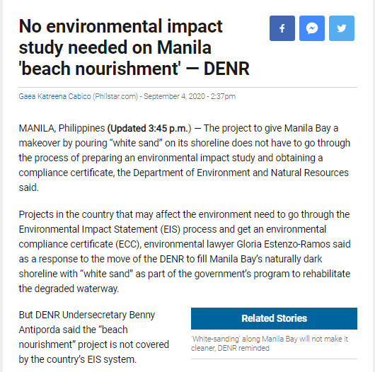 This project, in addition to being potentially environmentally hurtful and economically wasteful, is an illegal act, which makes this statement by the DENR very frustrating and outright misleading.