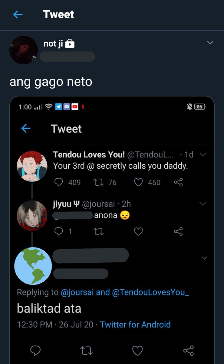 o ayan tweets galing sa priv ko yan ha,, ibang priv nga lang to di na to ginagamit ko HAHAHHAgrabe yung 2nd pic no ang wildayan na nagive away ko na kinakapalan ko na mukha ko. >:(