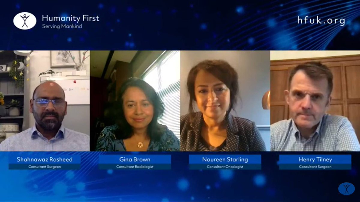 HumanityFirstUK's tweet photo. 🌐 Missed our latest live stream?  Find the full recording available on YouTube >> https://t.co/rsthTN5Aqa

A special thanks to our expert panel who discussed #Cancer care in the #Covid era.
Mr Shahnawaz Rasheed, Professor Gina Brown, Dr Naureen Starling, Mr Henry Tilney. https://t.co/6JHd6ZyTpS