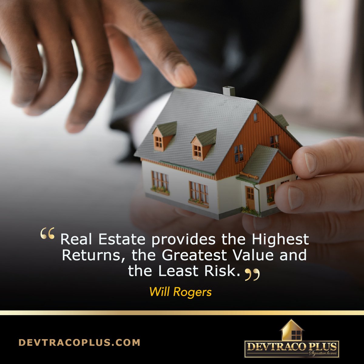 DevtracoPlus's tweet photo. Real Estate provides high returns, great value and low risk. The best time to invest in the property market is today. #RealEstate #DevtracoPlus #HotelInvestment #RealEstateInvestment #InvestInGhana #PropertyMarket https://t.co/dtlMO5hKLu