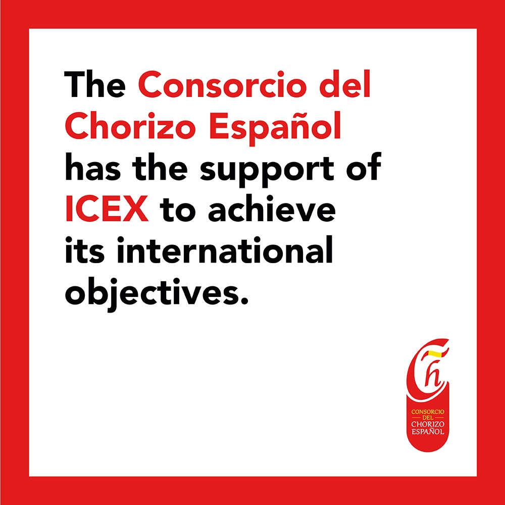 Thanks to the support of <a href="/ICEX_/">ICEX</a>, the <a href="/Spanish_Chorizo/">Consorcio del Chorizo Español</a> defends in the international market a product of great tradition in Spain, the #SpanishChorizo.

#ChorizoEspañol #SpanishChorizo