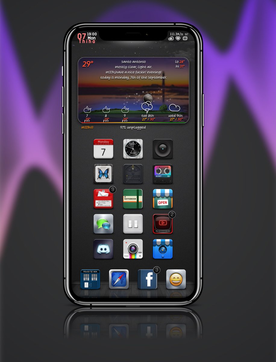 kyawthihaphyo's tweet photo. Tonight with Awesome theme πππ
#Orsam @daddykool666
#UniAW8_Flexy wdgt @mef3579
#BWL_dock1 @me
#NicebarX @NiceiOs
#GushiStatusbar @Gu3hi
#SM_Pro @screenshot_pro
#Xenhtml @_Matchstic
#Snowboard @SparkDev_
Thanks all creators ππ» https://t.co/LuOH0hqQqa