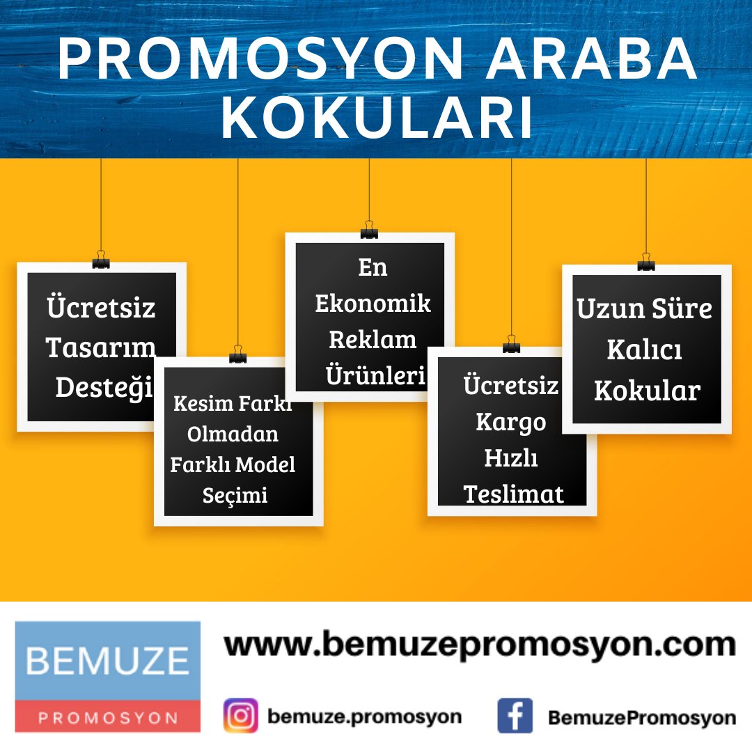FİRMANIZA ÖZEL BASKILI PROMOSYON ARABA KOKULARI İLE DAHA FAZLA MÜŞTERİYE ULAŞIN!

Detaylı Bilgi ve Sipariş: 0553 046 29 07

bemuzepromosyon.com

#pazartesi
#sigorta
#türkiyesigorta
#promosyon
#arabakokusu
#eşantiyon
#mutluhaftalar
#araba
#otomotiv
Türkiye Sigorta
