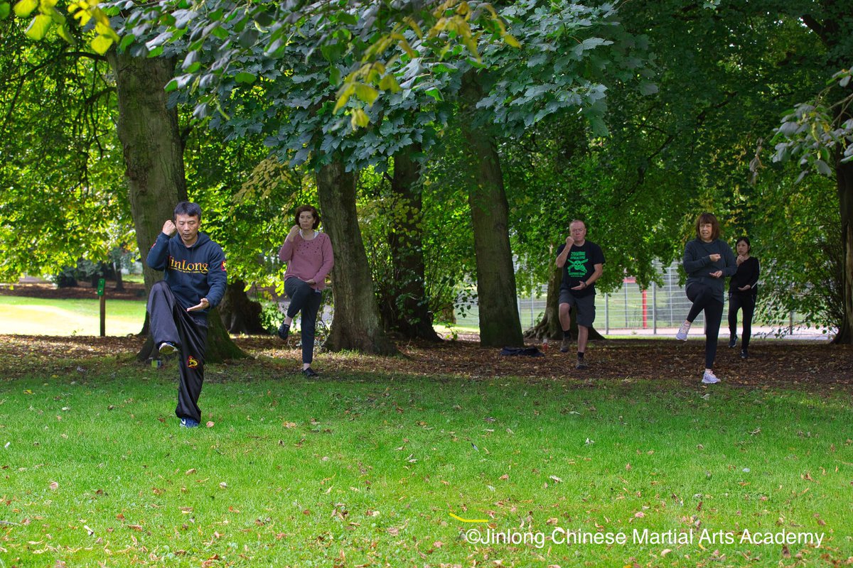 jinlongwushu's tweet photo. We luckily escaped the heavy rain yesterday, had our socially-distanced-limited-number Morning Taiji session in the park!

Hoping there will be more sunny mornings this autumn so we can enjoy exercising Taiji together outdoors ☺️

#taiji #taichi #taichiinthepark #taijiinthepark https://t.co/ahauCiNbcu