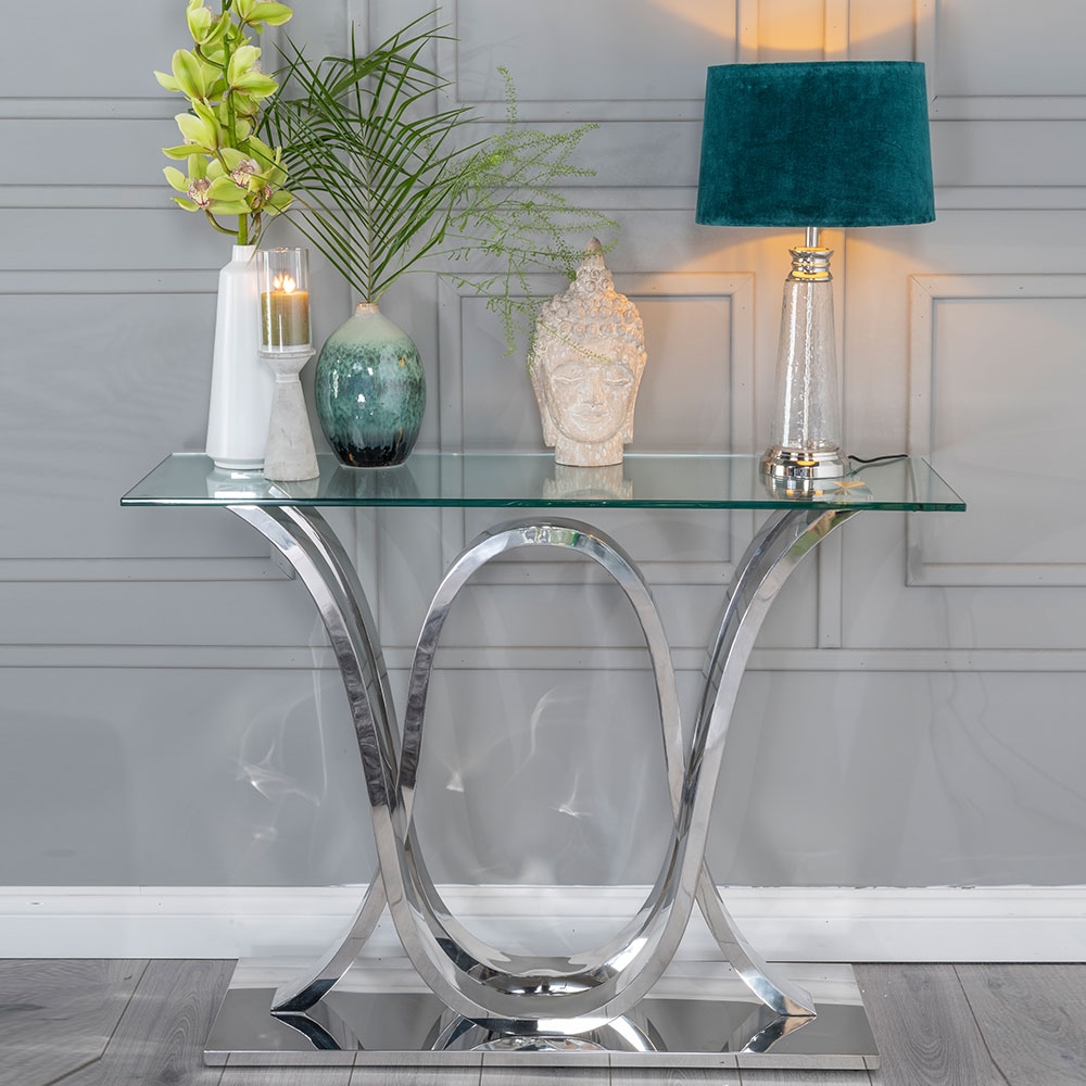 ChoiceLeicester's tweet photo. Enhance your home quality with our Urban Deco Wave Console Table - Glass and Stainless Steel Chrome https://t.co/dD0PgNqMDb 
#decor #interior #table #home #mondaymotivation https://t.co/RH17Po0ut0