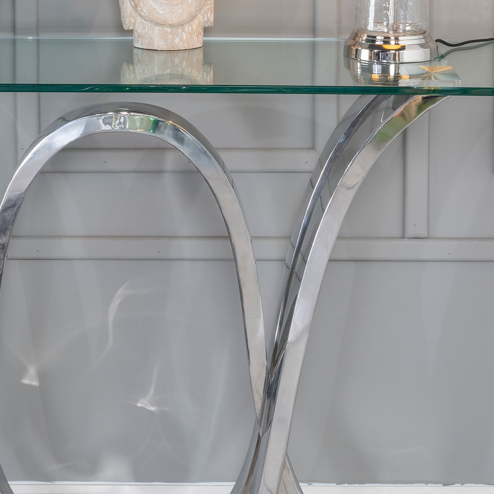 ChoiceLeicester's tweet photo. Enhance your home quality with our Urban Deco Wave Console Table - Glass and Stainless Steel Chrome https://t.co/dD0PgNqMDb 
#decor #interior #table #home #mondaymotivation https://t.co/RH17Po0ut0