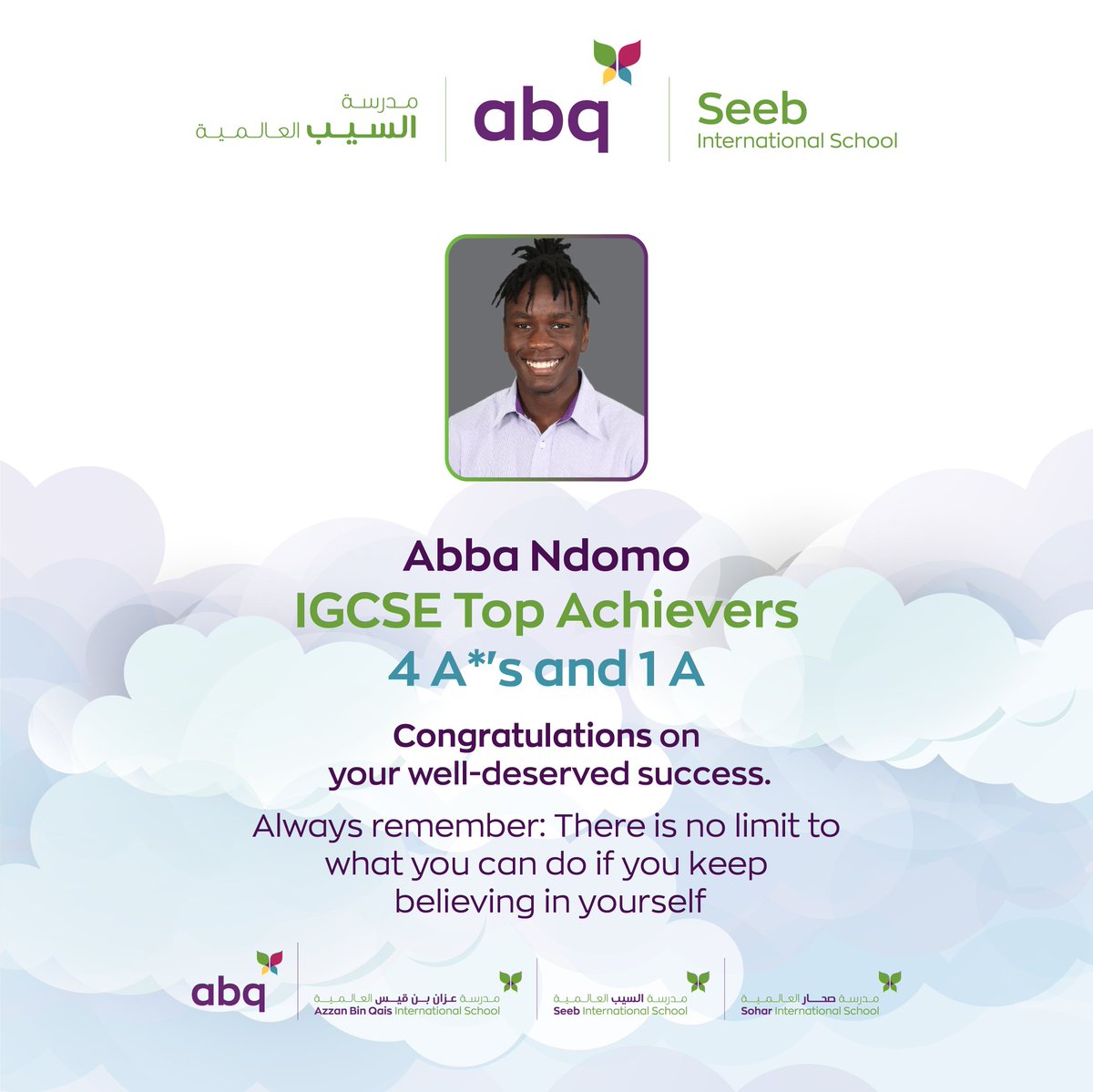 Abqseeb's tweet photo. ABQ Seeb International School is proud to announce its top achievers in the International Programs (A-Levels and IGCSE). 

We wish our students continued success in their academic goals!

#abqSeeb  
#abqEducationGroup  
#abqSeebCommunity 
#IGCSE  
#A_Levels https://t.co/MAaJztNgFt