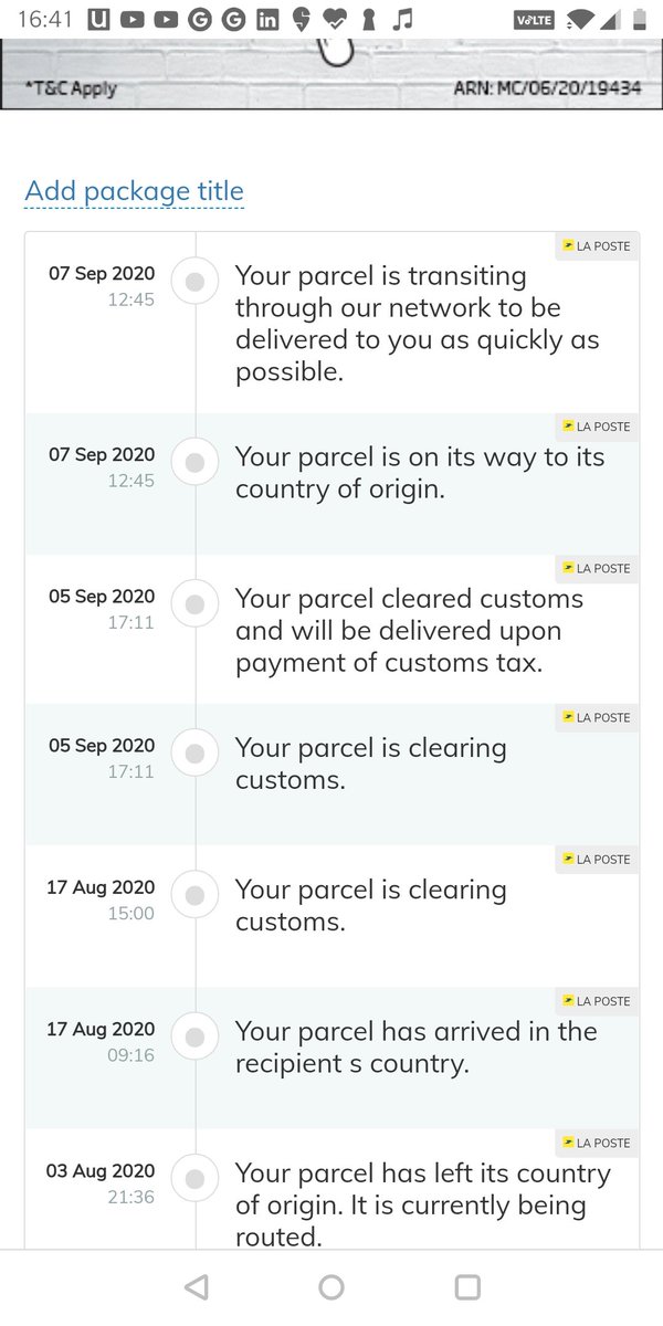 AFJanvi's tweet photo. @IndiaPostOffice I just got this update on my parcel tracking. Need your help . The update says the parcel is on its way to its country of origin followed by a message saying will be delivered as soon as possible. @IndiaPostOffice  Please help and hope it is getting delivered soon. https://t.co/IPV5rRUX4D