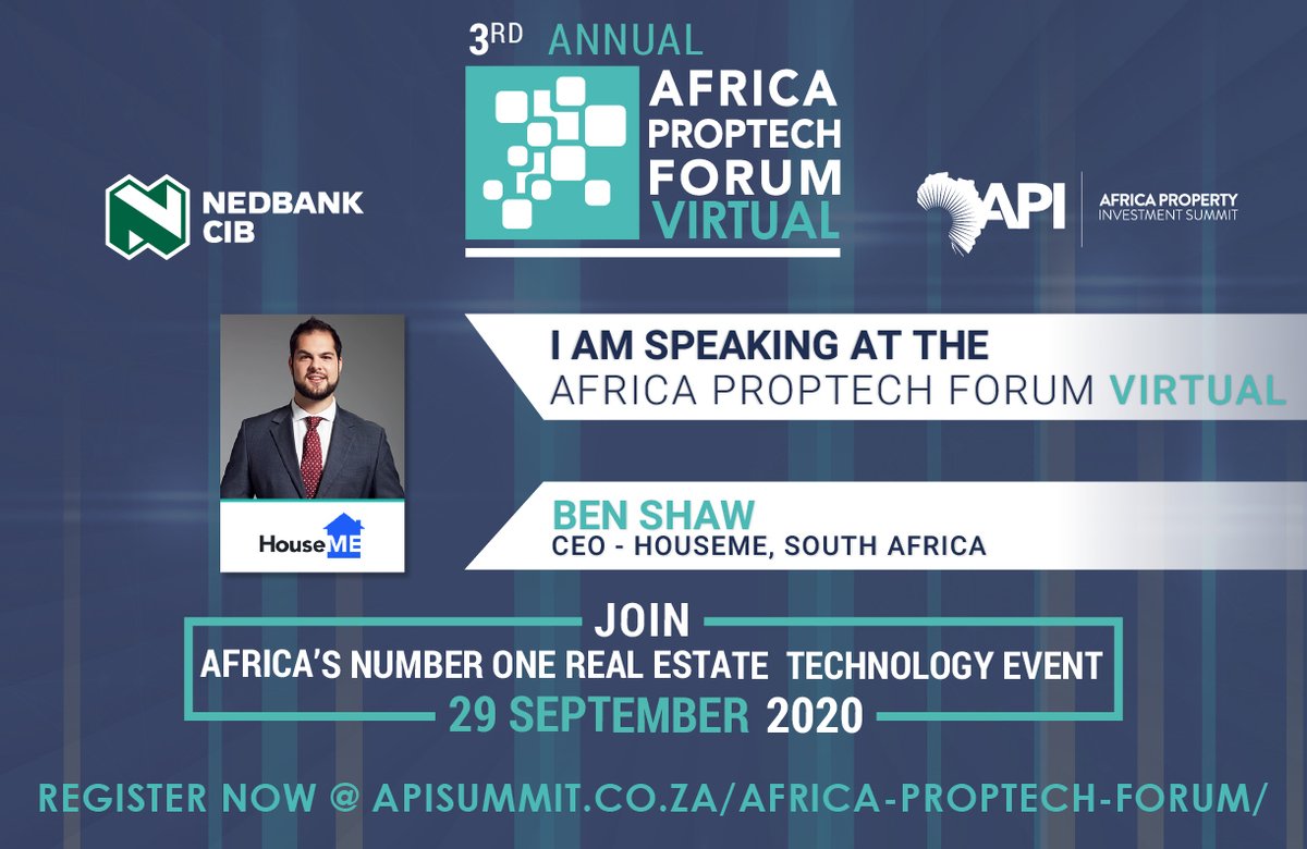 HouseME's tweet photo. Our CEO is one of the guest speakers at the 3rd Annual Africa Proptech Forum taking place later this month at a desk near you! Book a spot if you'd like to hear more https://t.co/H2HEbi6PCu