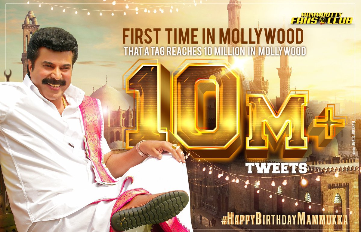 Mahesh__Khaleja's tweet photo. 1st ever 
10 MILLION TWITTER tweets Dusted In Mollywood 🔥🔥💞😎😎😎😎😎😎

#HappyBirthdayMammukka @mammukka 
#SarkaruVaariPaata https://t.co/ldQ5OtMH24