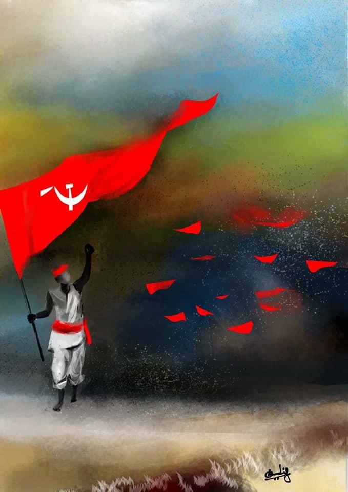 SFI_CEC's tweet photo. The red flag stands for rights working class. It stands for peasants, workers and everyone who is oppressed. It's high time we ensure people in margins are heard, their rights being secured. ✊🏾❤
#LeftIsTheAlternative https://t.co/6JnS6U35Pd