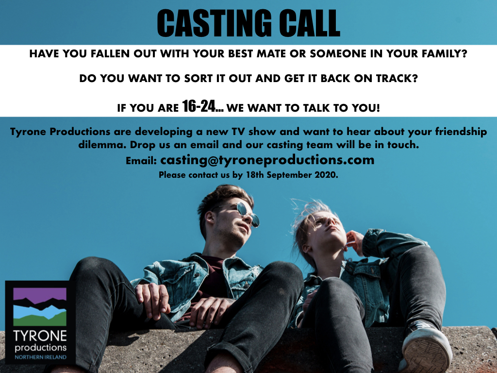 tyronetv_irl's tweet photo. ⭐️CALLING ALL 16 - 24 YEAR OLDS⭐️
We want to hear about your friendship dilemmas so get in touch if you have one you want to get off your chest!
📧 casting@tyroneproductions.com 
#Casting #CastingCall #GenZ #GenZProblems #Friends #Friendship #FallOuts #MakeUps #Mates #Reunited https://t.co/E0PvggTQyv