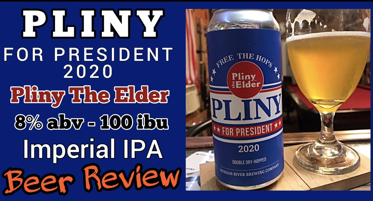ThisGuyJay73's tweet photo. My latest beer review - Pliny For President 2020 - DIPA - Russian River Brewing https://t.co/EsmM9aDtTh via @YouTube #beerreview #beertuber #BeerLoversDay #beerstagram #beeroclock #beerlovers #beer #LaborDayOn #beeroftheday #ipa #plinyforpresident #YouTuber #youtubeoriginals #ale https://t.co/WnT2qUAd0L