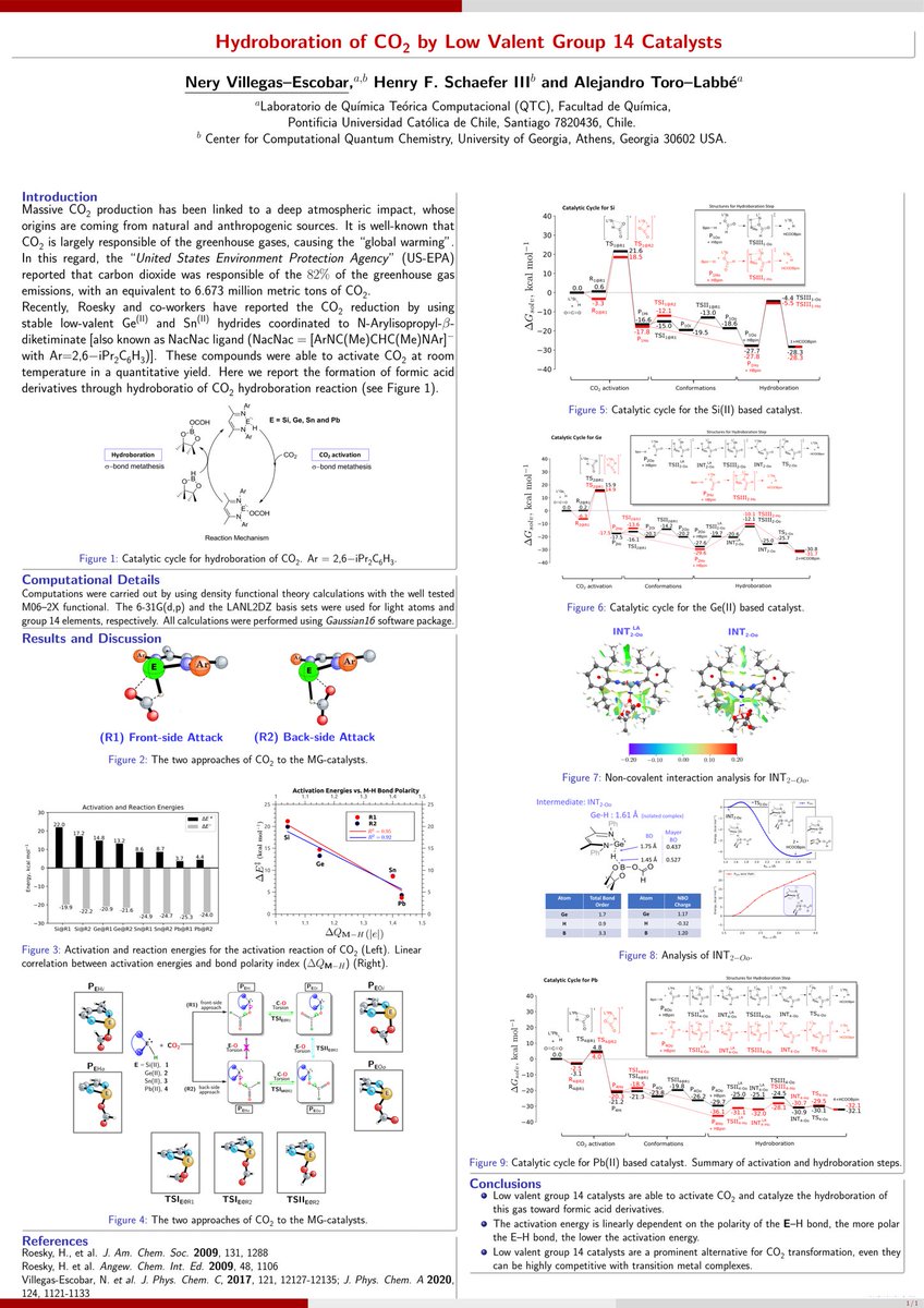 nery_villegasE's tweet photo. Hello @LatinXChem, this work is part of my defended PhD thesis with Profs @LabbeToro y Fritz Schaefer III. I’m interested in the chemistry of low valent MG elements, open to discuss and collaborate! 

#LatinXChem #LatinXChemTheo #Theo062 https://t.co/AK0Gi946cA