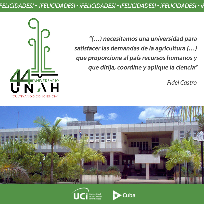 universidad_uci's tweet photo. Nuestra comunidad universitaria felicita a profesores y estudiantes de la @UNAH_Cuba, una de las principales instituciones de educación superior cubana en la esfera agropecuaria y con un decisivo aporte al desarrollo del país desde la provincia de Mayabeque. @WalterBG_uci #Cuba https://t.co/cXHWaBL4aH