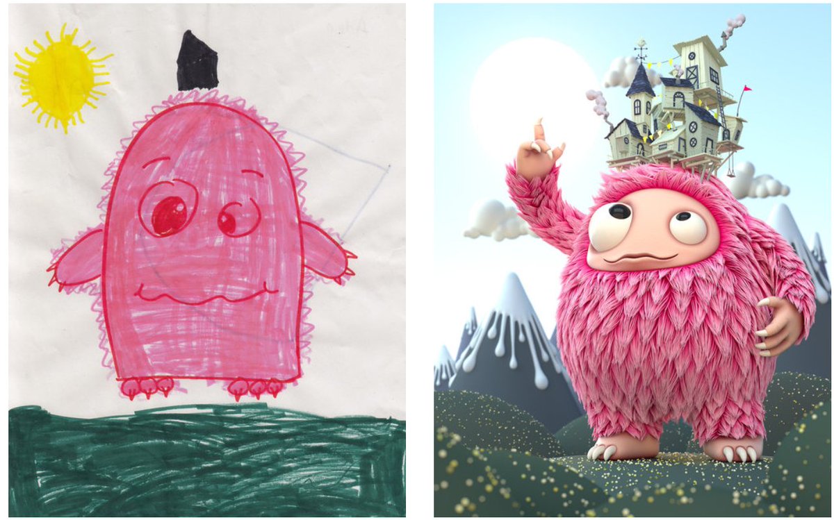 astropierre's tweet photo. Je découvre à l'instant le "Monster Project" : Des artistes du monde entier prennent des dessins de monstres faits par des enfants et leur donnent vie le plus fidèlement possible 🤗
https://t.co/HZ91teZ0R3 https://t.co/k28FacO4jn