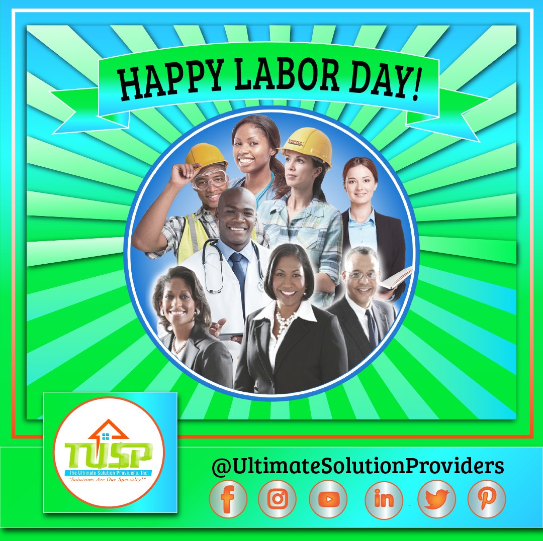 thesolutionpros's tweet photo. Happy Labor Day!
Remember to also incorporate rest, relaxation, &amp; “ME time” into your daily routine.

#UltimateSolutionProviders #LaborDay #HappyLaborDay #LaborDayWeekend #hardwork #worklife #workforce #laborforce #America #rest #relaxation #metime #dailyroutine #DouglasCounty https://t.co/EduskGLvgA