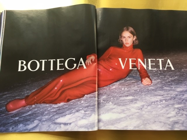 Should you wish to lay out in the snow, this is the Bottega Veneta gown to do it in.  @condenast  @voguemagazine  #VogueHope  #SeptemberIssue