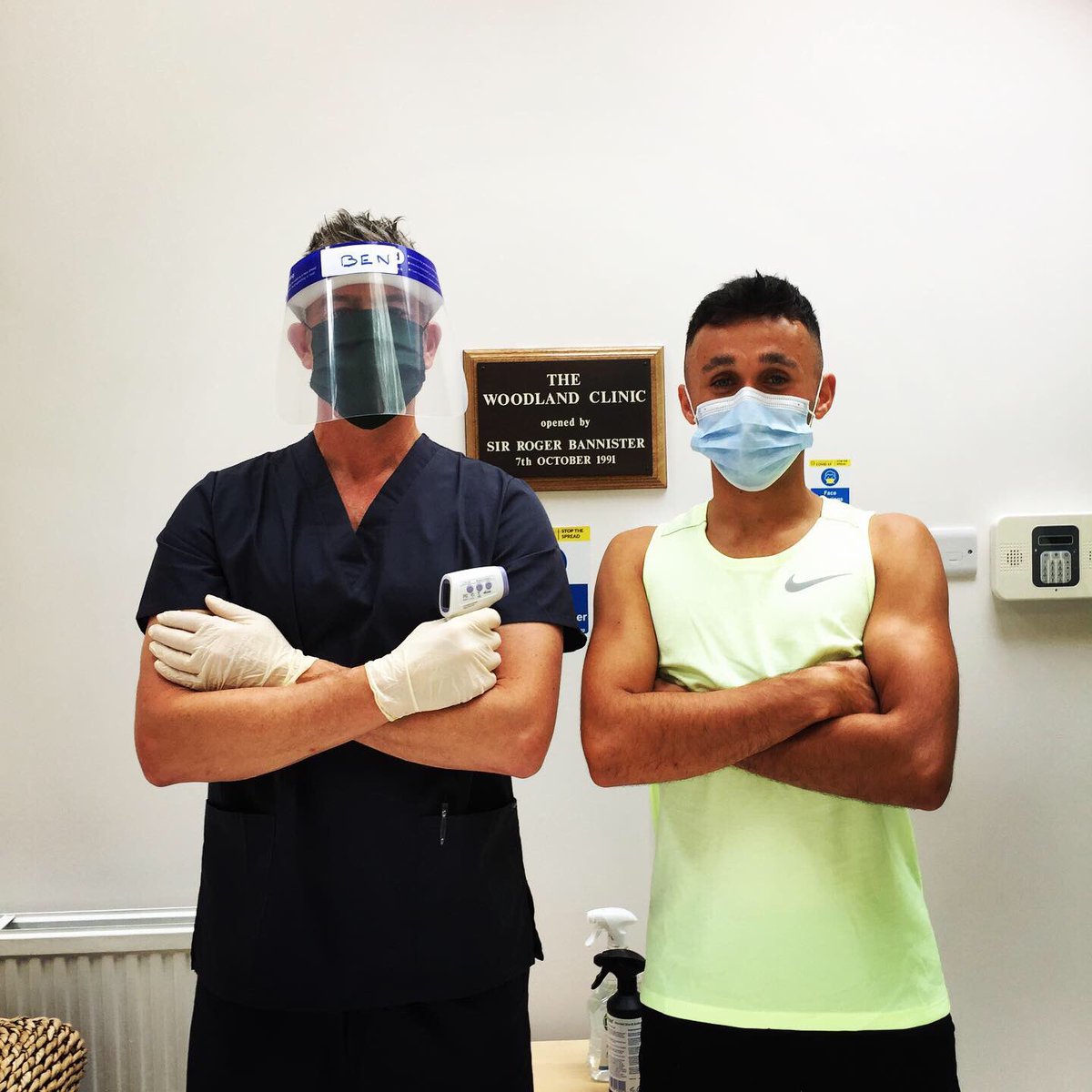 BenCoxCoaching's tweet photo. Great to be back in @woodland_health today with Kyle Darragh for benchmark testing of VO2, blood lactate, and fuel utilisation.
#vo2 #bloodlactate #physiologicaltesting #sportsphysiology #runningcoach #bencoxcoaching #running #marathon #athletics #endurance #clinic #sportsscience https://t.co/LdoGowIAET