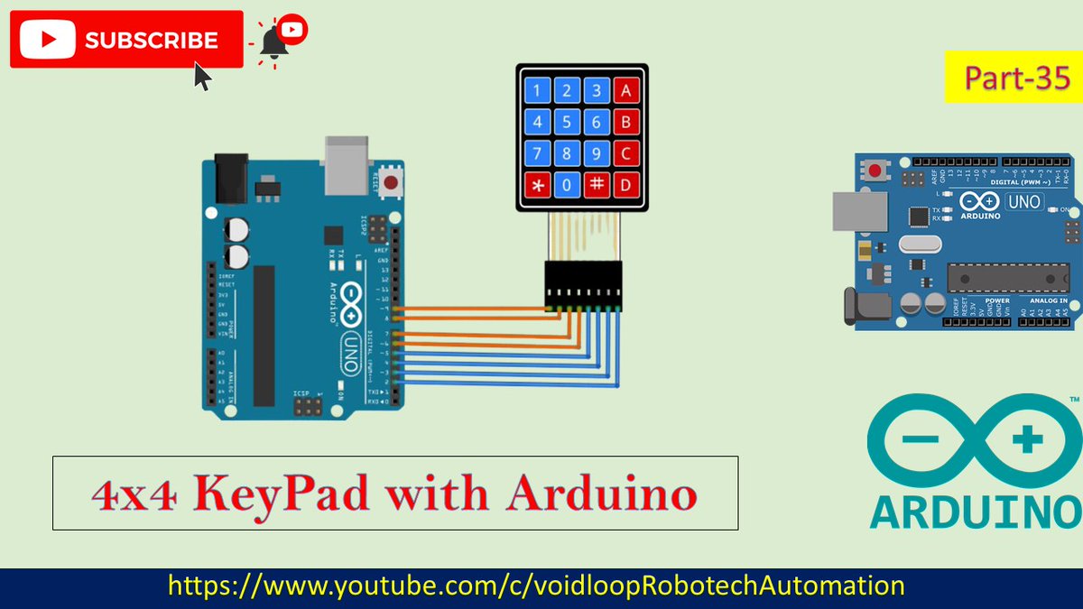 SandipRoboTix's tweet image. #4x4_Matrix_KeyPad with #Arduino
#voidloopRobotech
👇👇👇Click here to watch👇👇👇
youtu.be/UthZN52Kg7U