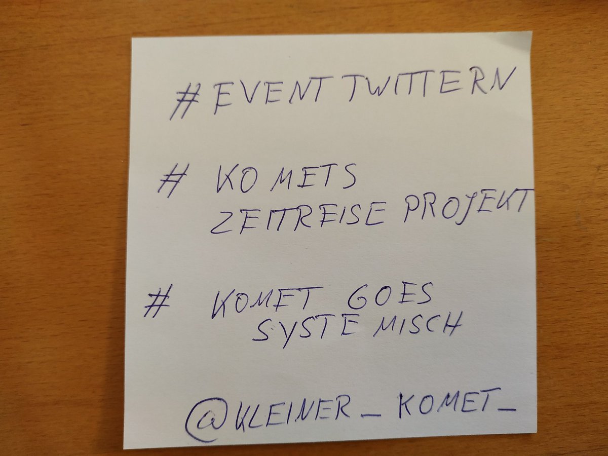 kleiner_Komet_'s tweet photo. #SocialBar
Meine Hashtags
#Eventtwittern
#KometsZeitreiseProjekt
#KometGoesSystemisch
Gleich tausche ich Rollen, erzähle übers twittern und hoffe andere, dass andere twittern 😉 https://t.co/SZD35Qyu8w