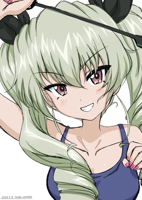アンツィオ高校のアンチョビ姉さんをざっくり描きました!!(超久々
#garupan 