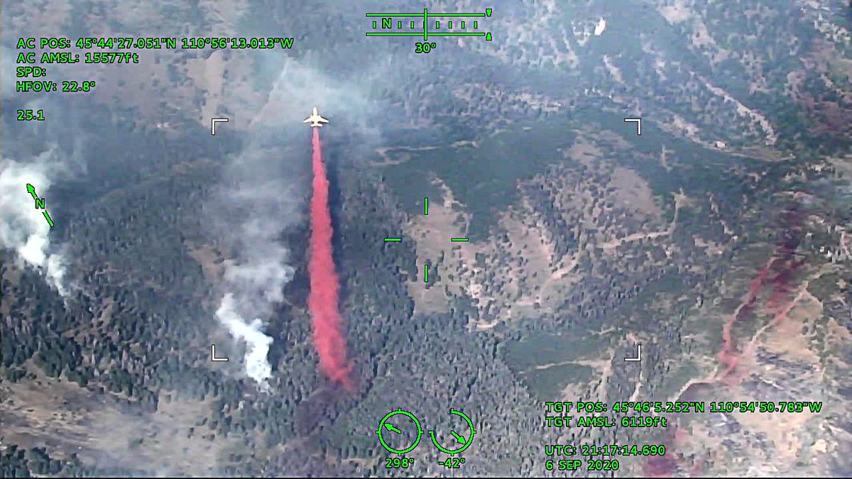 BridgerAero's tweet photo. Excellent flying by the 10 Tanker Air Carrier pilots on the #bridgerfoothillsfire in Bozeman, MT. This image is from Ascent Vision Technologies VEXOS software.
#mapping #surveillance #realtime #10tankeraircarrier #lat #retardantline #bridgerfoothillsfire #vexos https://t.co/rwNZYCHYje