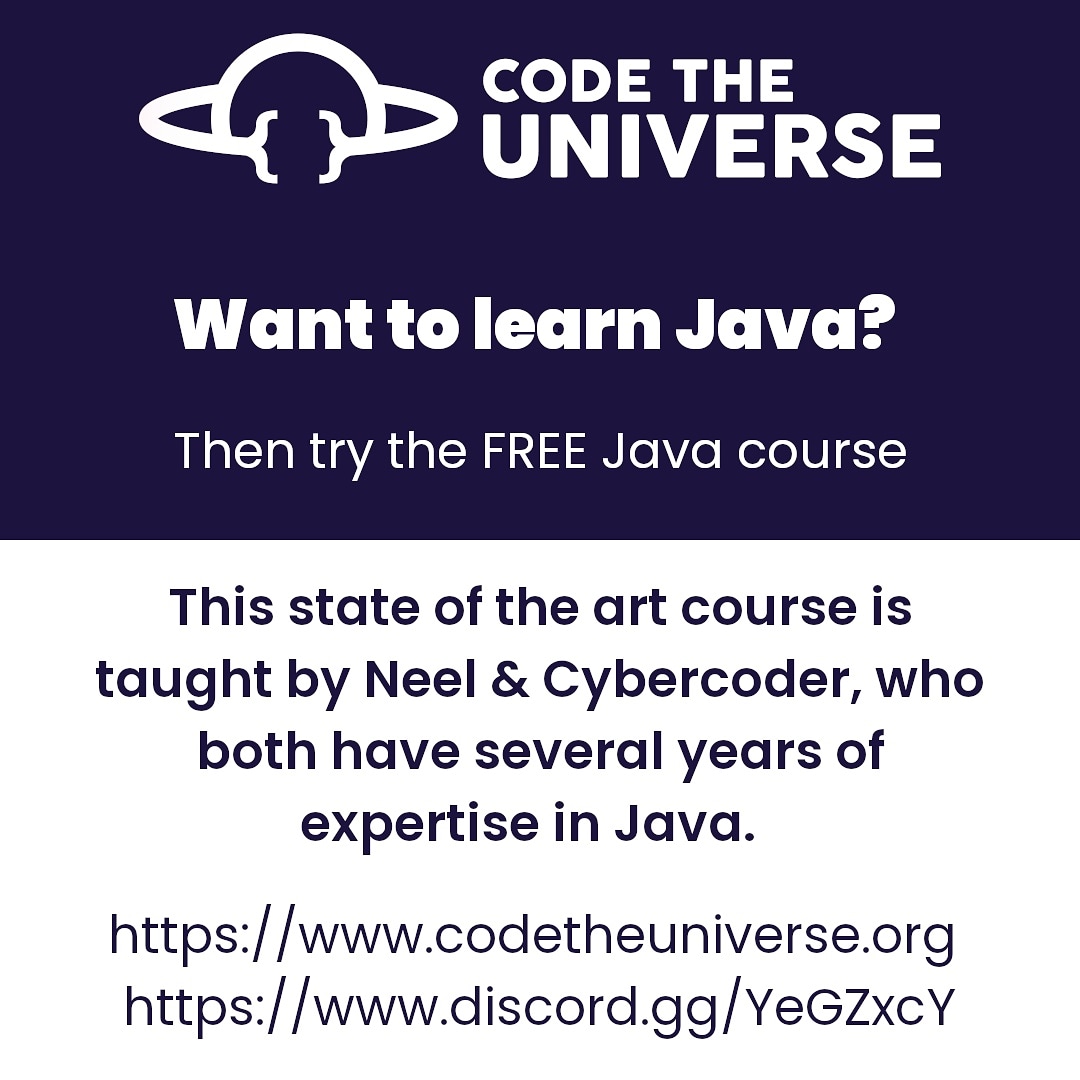 CodeUniverseNP's tweet image. Ready for our new Java course? It starts September 21st
