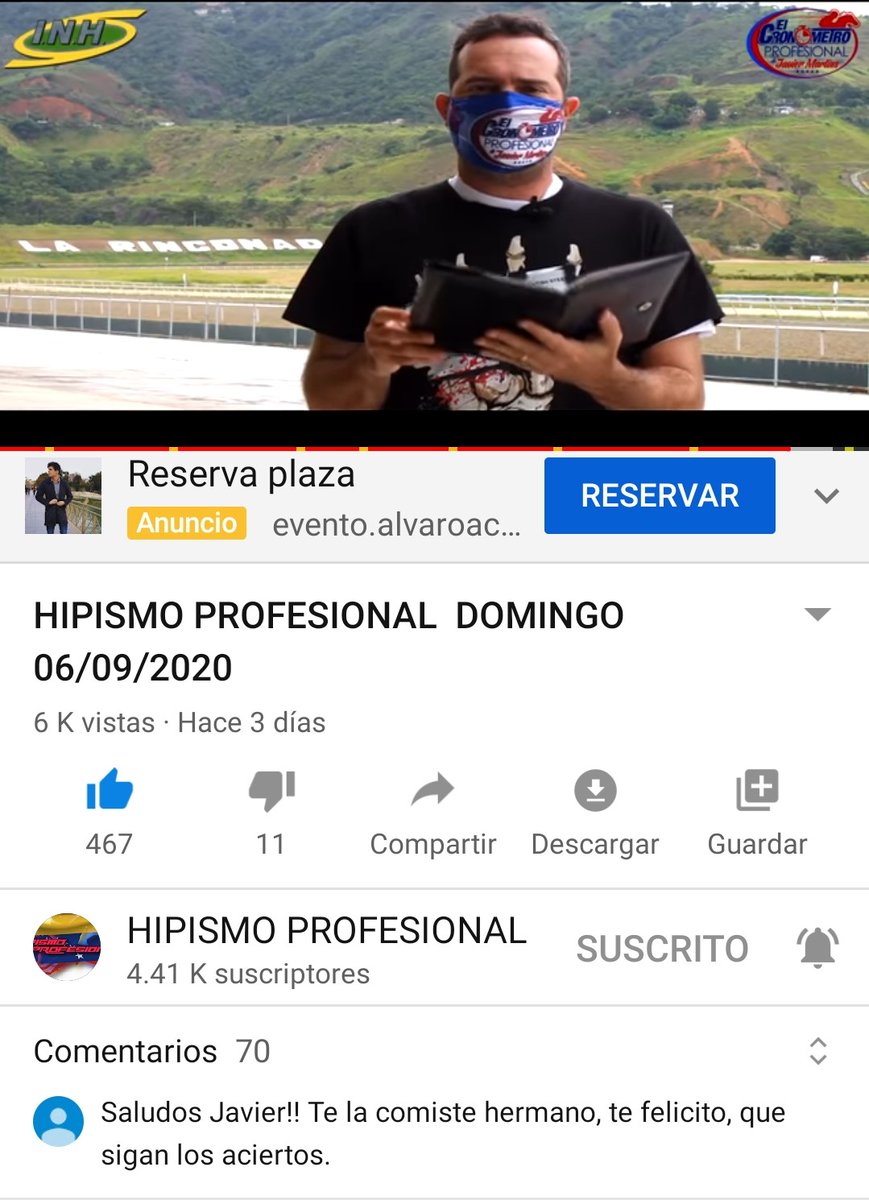 HipiProfesional's tweet photo. #HIPISMO Nuevamente agradecidos por el respaldo hacia nuestro programa 🏇🎥HIPISMO PROFESIONAL🗒🖋... La semana anterior +6k Visitas, +450 Me gusta, +70 Comentarios ... enrumbados a los 5k Suscriptores.. De verdad, mil gracias a todos por el apoyo..!! @ajmedinam @RJVProducciones https://t.co/6y3t1MdJIK
