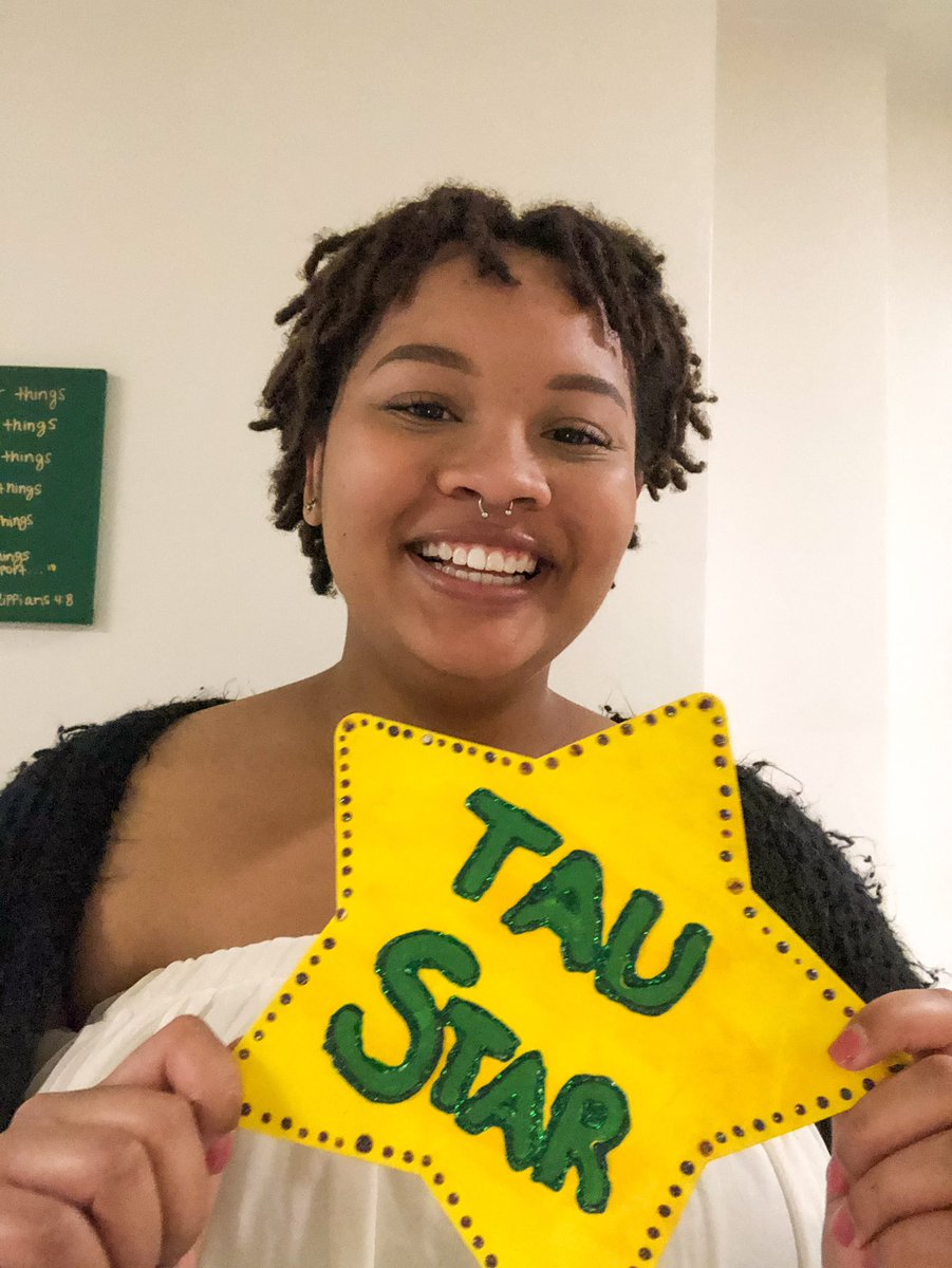 Danesha is our VP Community Relations and this week’s Tau Star! We thank you so much for working hard to keep connections with everyone and putting your all into this chapter! P.S. We love your sense of style!!!