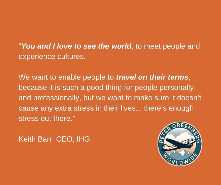 IHGCorporate's tweet photo. Our CEO Keith Barr spoke with @PeterSGreenberg on his Eye on Travel radio show to discuss how IHG continues to support its guests, owners and partners as consumers rediscover travel. Listen here and head to 10m45s for Keith’s chat: https://t.co/mmWsC33gjz https://t.co/vfCLSpau3a