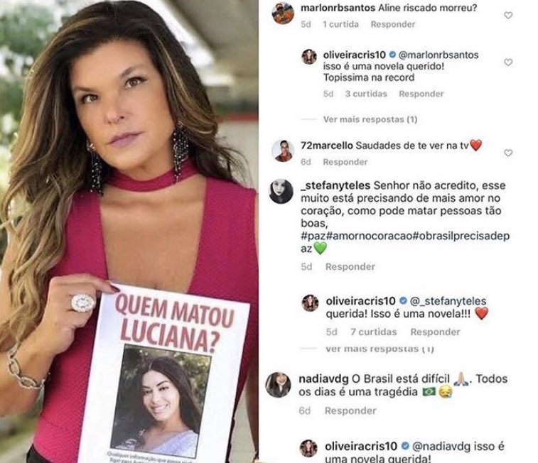 roy kent on Twitter: "Cristiana Oliveira me lembra o dia que mataram a Aline Riscado https://t.co/L6vdOSQSoU" / Twitter