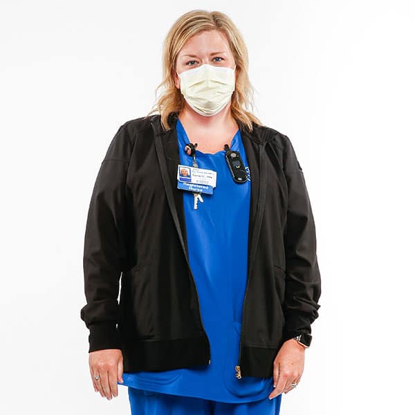 Twila Green is a nurse supervisor at Presby.Green told us she's left rooms with her hands pruned from sweating under so much PPE.  https://interactives.dallasnews.com/2020/saving-one-covid-patient-at-texas-health-presbyterian-hospital-dallas/
